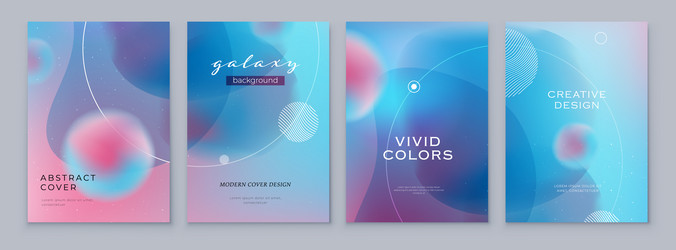 fluid abstract gradient background cover design vector image