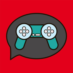 icon of social media e-mail game joystick message vector image