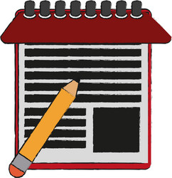 notebook open isolated vector image