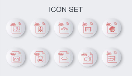 set line m3u file document eml php wma jpg vector image