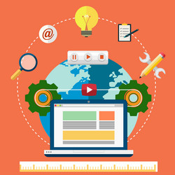 web design and development concept vector image