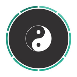 ying yang computer symbol vector image