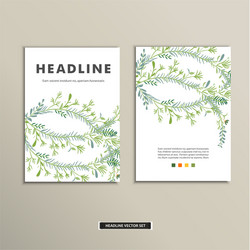 Book cover with flowers vintage design vector