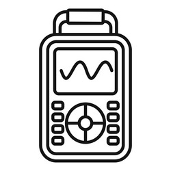 digital oscilloscope showing sinusoidal signal vector image