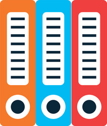 file binders icon flat style vector image