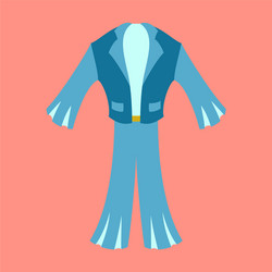 Icon in flat design fashion clothes mens suit vector