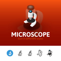 microscope icon in different style vector