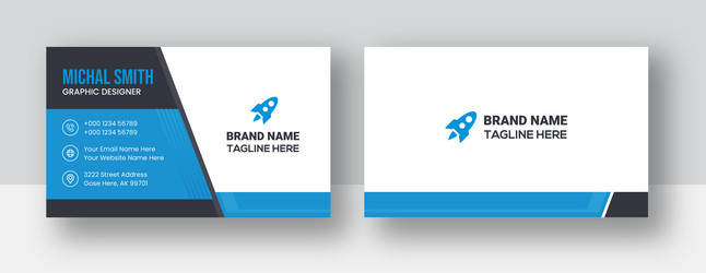 Modern Business Card Template Vector Image