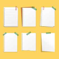 white sheet of paper in flat style empty vector image