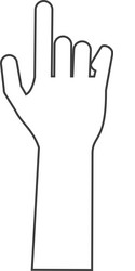 hand index finger icon vector image