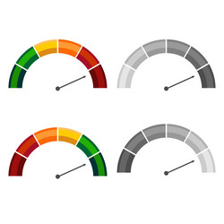 meter scale with arrow the measuring device icons vector image