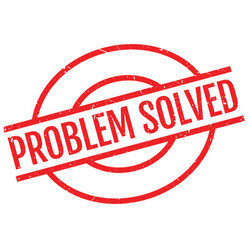 Problem solved rubber stamp vector