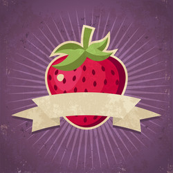 Retro strawberry Royalty Free Vector Image - VectorStock