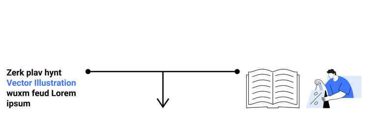 visual representation of workflow from text vector image