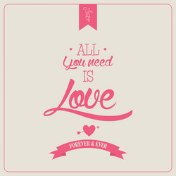 abstract love background with some special objects vector image