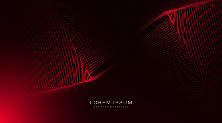 abstract red rectangle lines on black background vector image