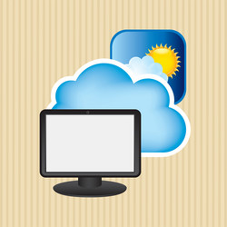 cloud computing design vector image