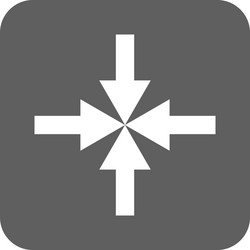 compress arrows flat squared icon vector image