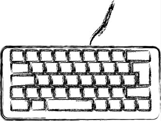 computer keyboard isolated icon vector image