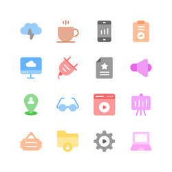 pack of web icons in modern design style user vector image