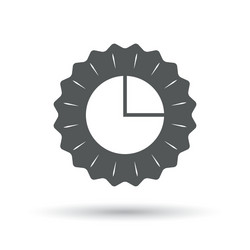 pie chart graph sign icon diagram button vector image
