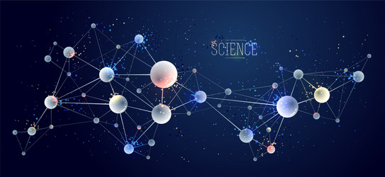 Molecules scientific chemistry and physics theme vector