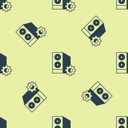 blue case of computer setting icon isolated vector image