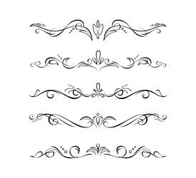 fantasy text delimiters borders or vignettes vector image