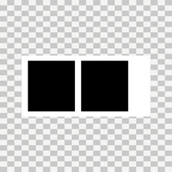 old photo empty frame isolated on transparent vector image