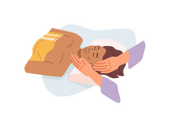 Gums massage isolated cartoon Royalty Free Vector Image