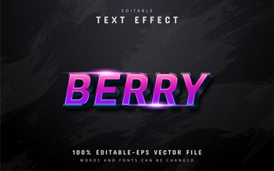 3d purple gradient text effect vector image