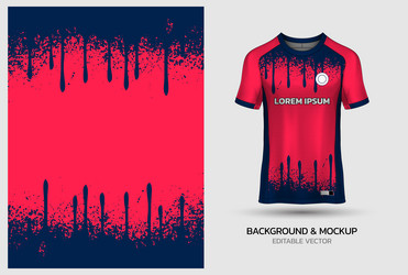 jersey mockup and background pattern design vector image