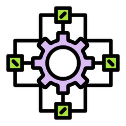 Api change wheel icon flat vector