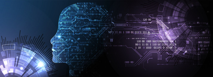 artificial intelligence ai and big data concept vector image