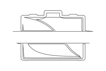 continuous drawing of one line an briefcase vector image