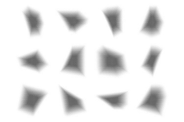 halftone hexagon pattern reprographic technique vector image