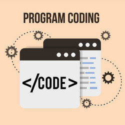 program coding website vector image