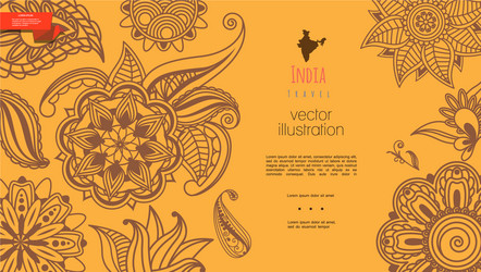 vintage indian ethnic template Vector Image