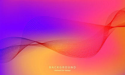 abstract gradient background wave element vector image