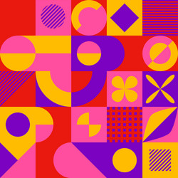 abstract mosaic style geometric pattern vector image
