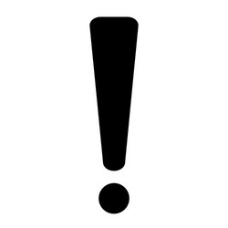 exclamation mark solid icon caution vector