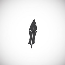 feather icon on background for graphic and web vector image