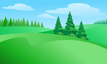 Serene Green Hills Landscape Royalty Free Vector Image