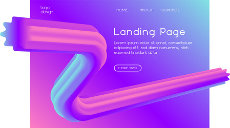 gradient flat web landing page design vector image