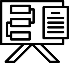 lessons learned linear style icon design vector image