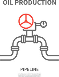 pipeline in linear style vector image