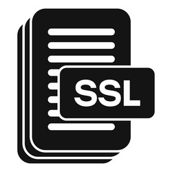 ssl certificate icon simple web data vector image