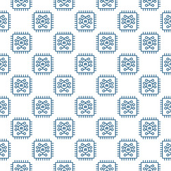 ai computer chip artificial intelligence tech vector image