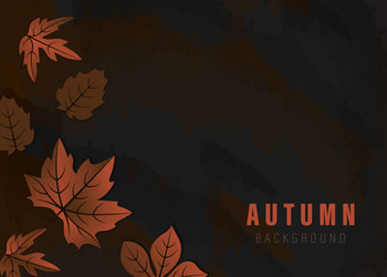 background in a dark style on the theme of autumn vector image