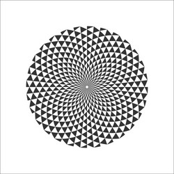 circular fractal design element vector image